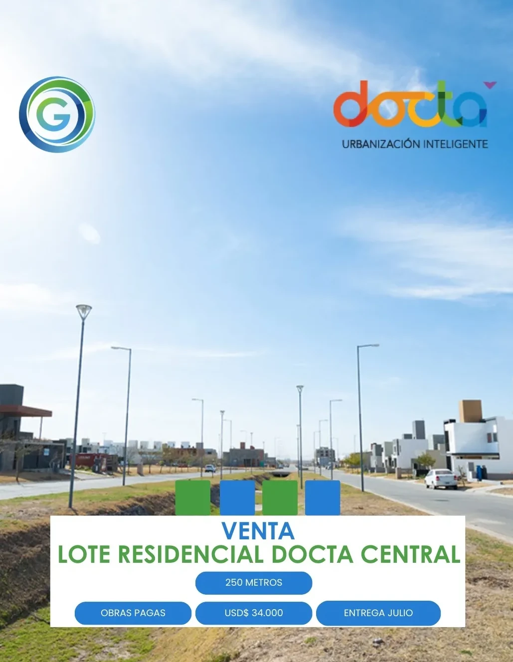 Lote Docta Central residencial FINANCIACION 10 CUOTAS OPORTUNIDAD ENTREGA 2027